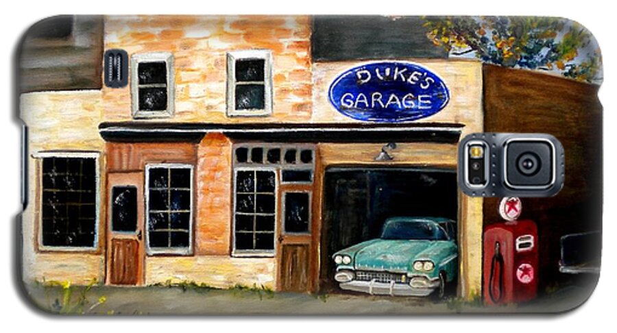 Garage Galaxy S5 Case featuring the photograph Duke's Garage #1 by Renate Wesley