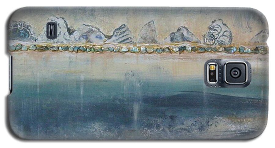 Abstract Scottish Landscape Galaxy S5 Case featuring the painting Abstract Scottish Landscape by Jacqui Hawk