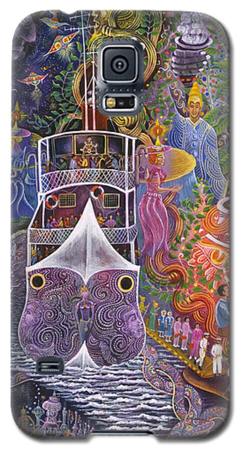 Pablo Amaringo Galaxy S5 Case featuring the painting Barco Fantasma by Pablo Amaringo