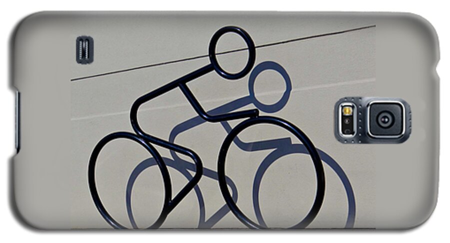 Shadow Galaxy S5 Case featuring the photograph Bicycle Shadow by Julia Wilcox