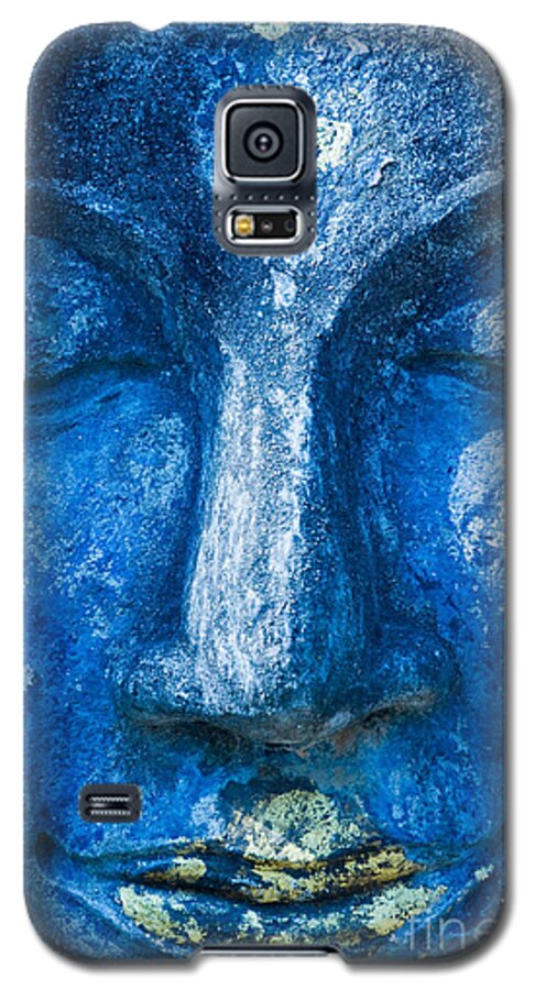 Buddha Galaxy S5 Case featuring the photograph Blue Buddha by Luciano Mortula