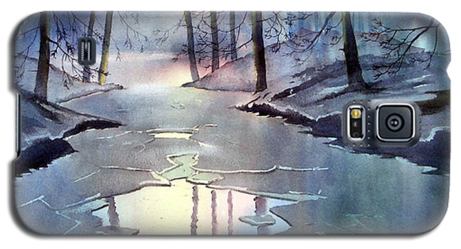 Winter Galaxy S5 Case featuring the painting Breaking Ice by Glenn Marshall