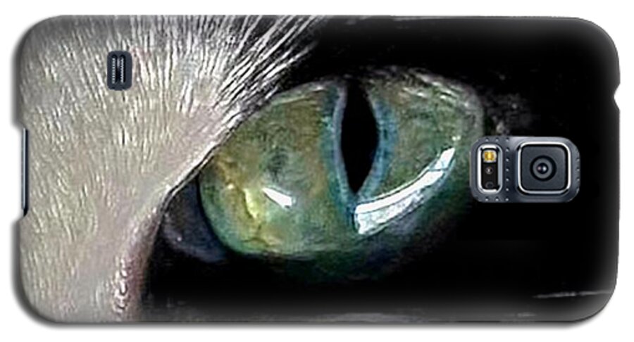 Cats Galaxy S5 Case featuring the digital art Cat's Eye by Dale  Ford