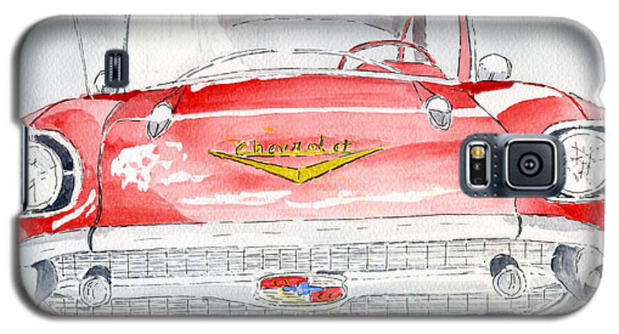Chevrolet Galaxy S5 Case featuring the painting Chevrolet by Eva Ason