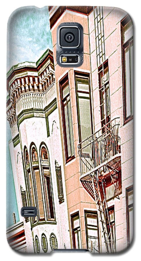 San Francisco Galaxy S5 Case featuring the digital art Coat in the Window by Artist and Photographer Laura Wrede