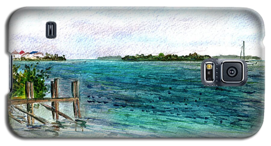 Cudjoe Bay Galaxy S5 Case featuring the painting Cudjoe Bay by Clara Sue Beym