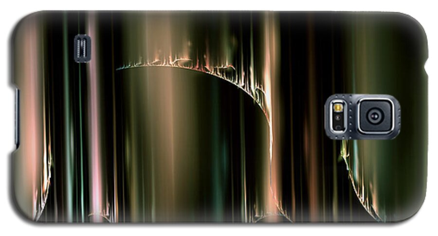 Aurora Galaxy S5 Case featuring the digital art Dancing Auroras Curtains in the Sky by Richard Ortolano