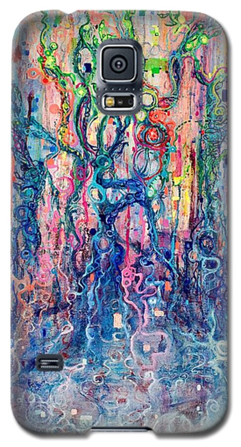 Dream Galaxy S5 Case featuring the painting Dream of Our Souls Awake by Regina Valluzzi