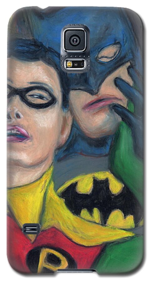 Crayon Galaxy S5 Case featuring the painting Dynamic Duo by Todd Peterson