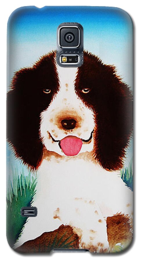 Animals Galaxy S5 Case featuring the painting English Springer Spaniel by Frances Ku