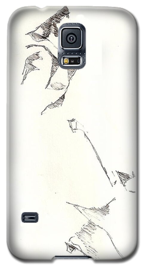  Galaxy S5 Case featuring the drawing Fashion 1965 three by R Allen Swezey