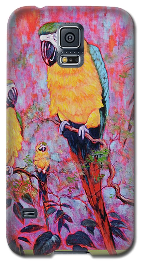 Rain Forest Galaxy S5 Case featuring the painting Captive Souls Dreaming Of Home by Charles Munn