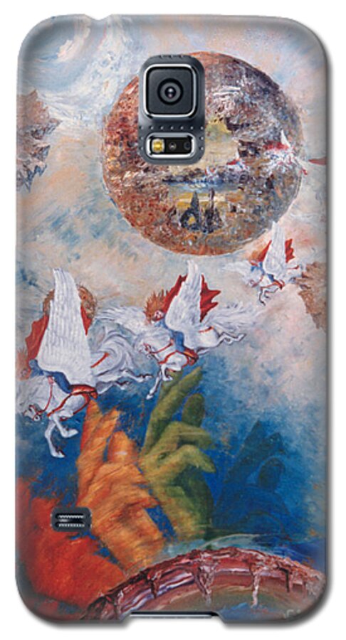 Freedom Galaxy S5 Case featuring the painting Freedom - the beginning of all being by Eva-Maria Di Bella