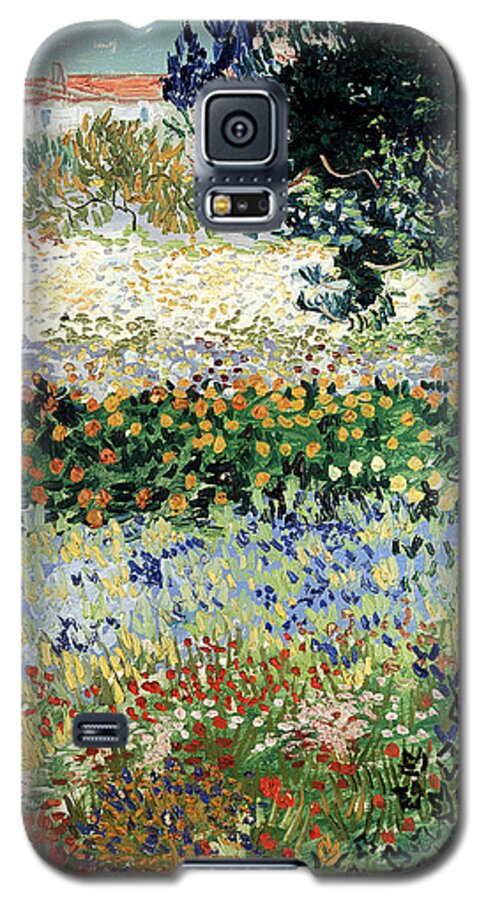 Garden In Bloom Galaxy S5 Case featuring the painting Garden in Bloom by Vincent Van Gogh