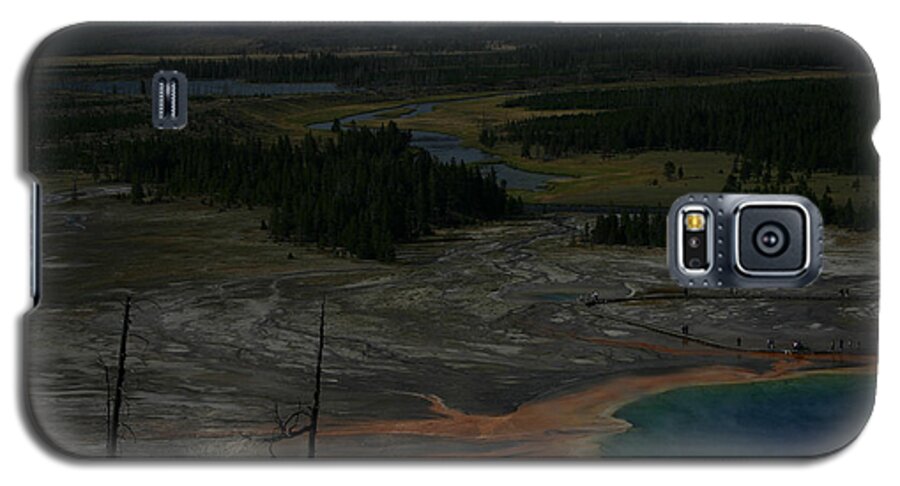 Grand Prismatic Galaxy S5 Case featuring the photograph Grand Prismatic Spring Yellowstone National Park by Benjamin Dahl