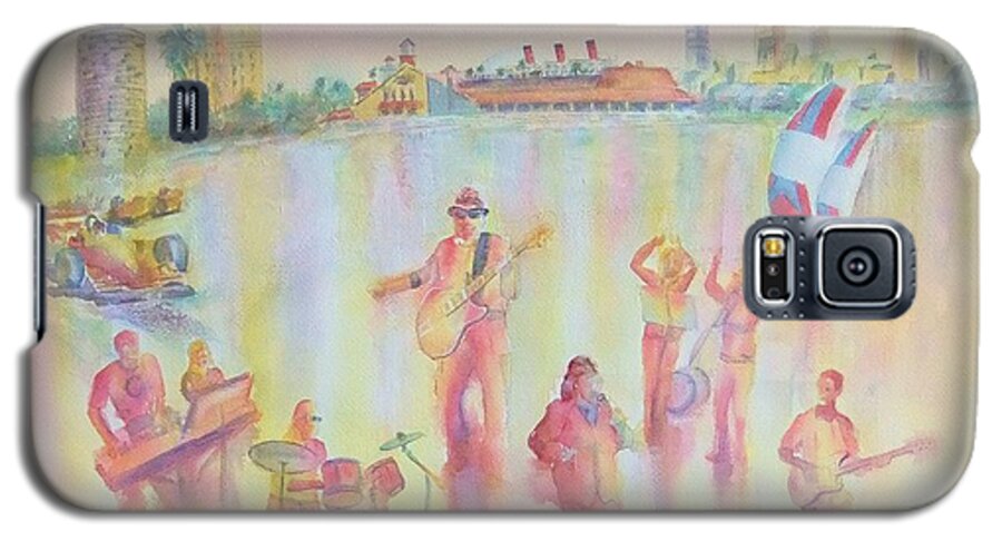 Gregg Young & The 2nd St Band Galaxy S5 Case featuring the painting Gregg Young and the 2nd St Band by Debbie Lewis
