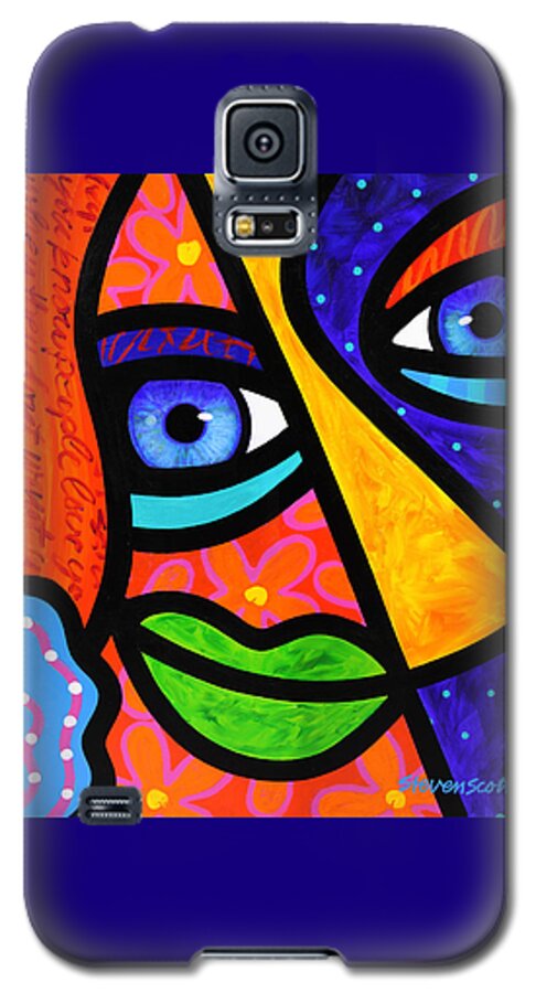 Abstract Galaxy S5 Case featuring the painting How Do I Look by Steven Scott