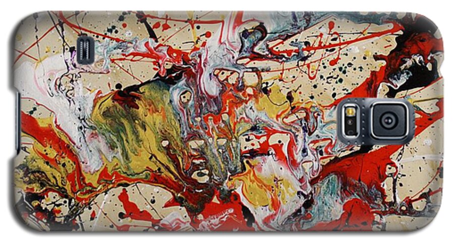 Abstract Galaxy S5 Case featuring the painting Lassoed a Tornado by Nan Bilden