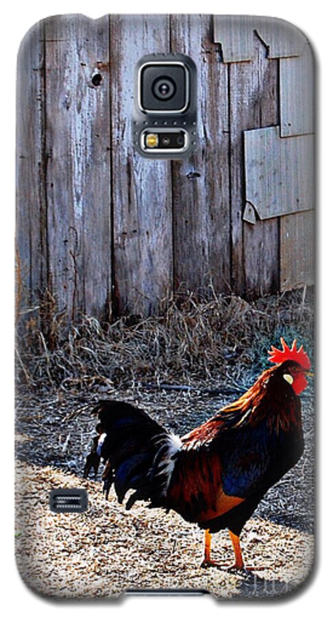 Rooster Galaxy S5 Case featuring the photograph Little Red Rooster by Anjanette Douglas