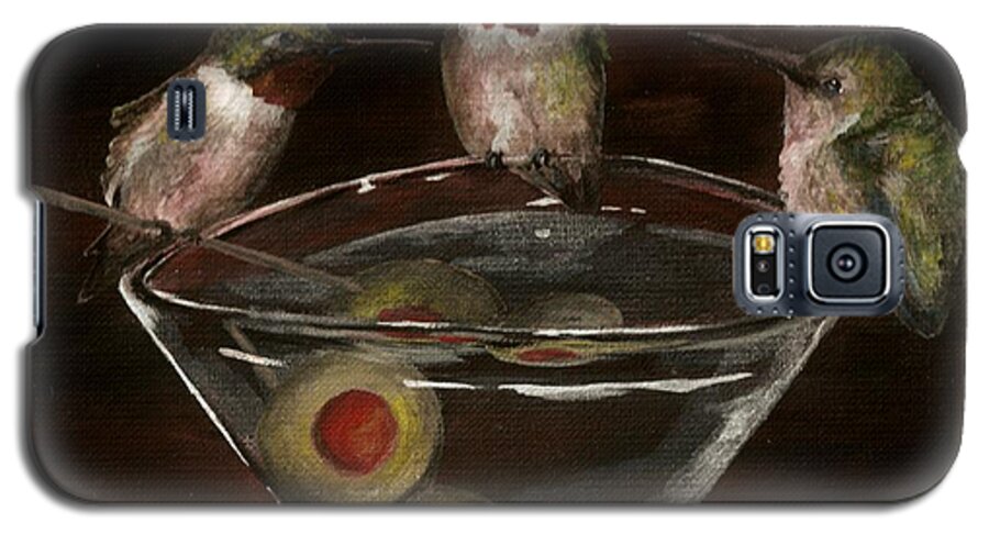 Humming Bird Galaxy S5 Case featuring the painting Martini for the birds revisited by Meagan Visser