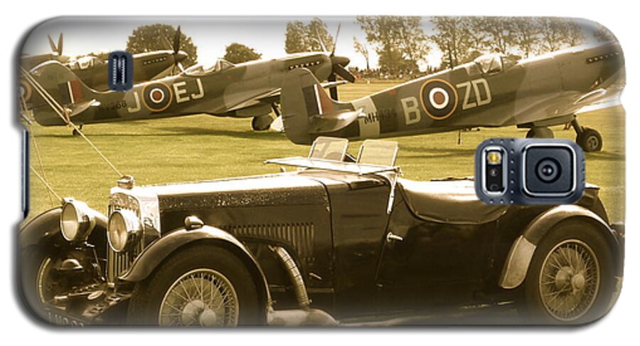 Mg Galaxy S5 Case featuring the photograph MG and Spitfires by John Colley