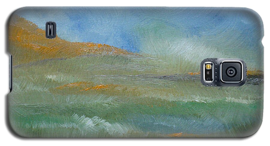 Landscape Galaxy S5 Case featuring the painting Misty Morning by Judith Rhue