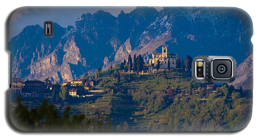 Alps Hills Italy Shrine Mountain Chapel High Galaxy S5 Case featuring the photograph Montevecchia and Resegone by Marco Busoni