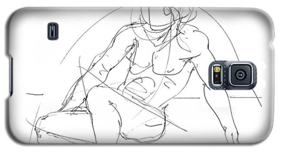 Male Galaxy S5 Case featuring the drawing Nude-Male-Drawings-13 by Gordon Punt