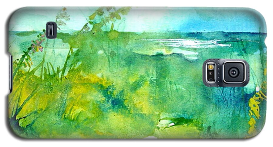 Watercolor Galaxy S5 Case featuring the painting Ocean and Shore by Robin Miller-Bookhout