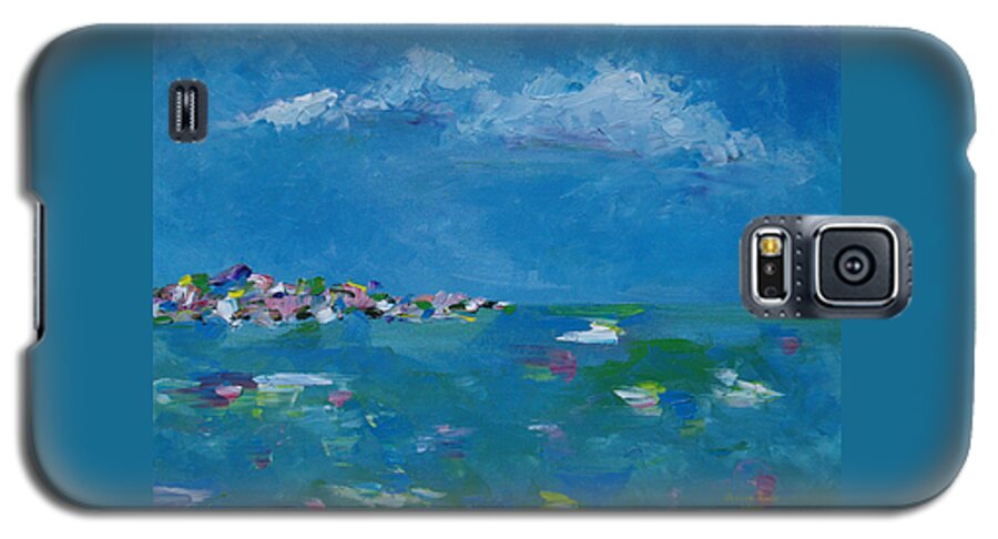 Abstract Galaxy S5 Case featuring the painting Ocean Delight by Judith Rhue