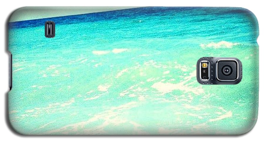 Blue Galaxy S5 Case featuring the photograph #ocean #plain #myrtlebeach #edit #blue by Katie Williams