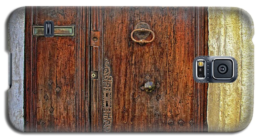 Old Door Galaxy S5 Case featuring the photograph Old Door Study Provence France by Dave Mills