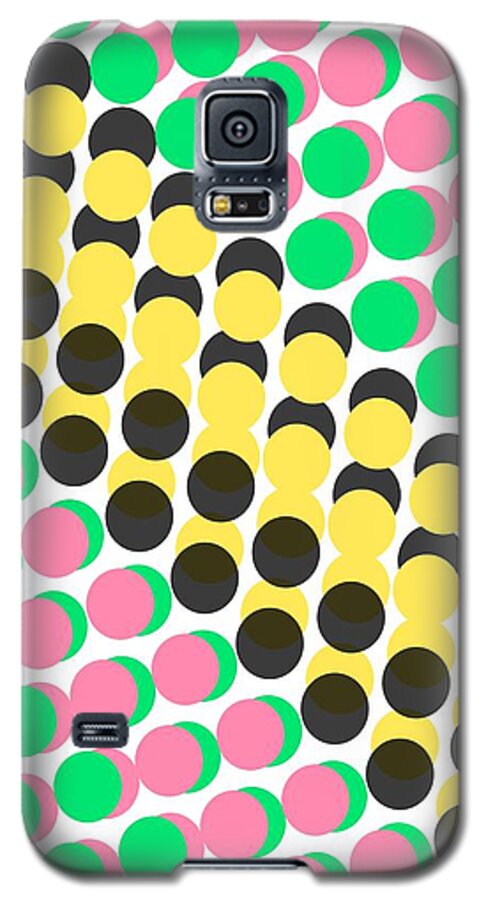 Overlayed Dots Galaxy S5 Case featuring the digital art Overlayed Dots by Louisa Knight