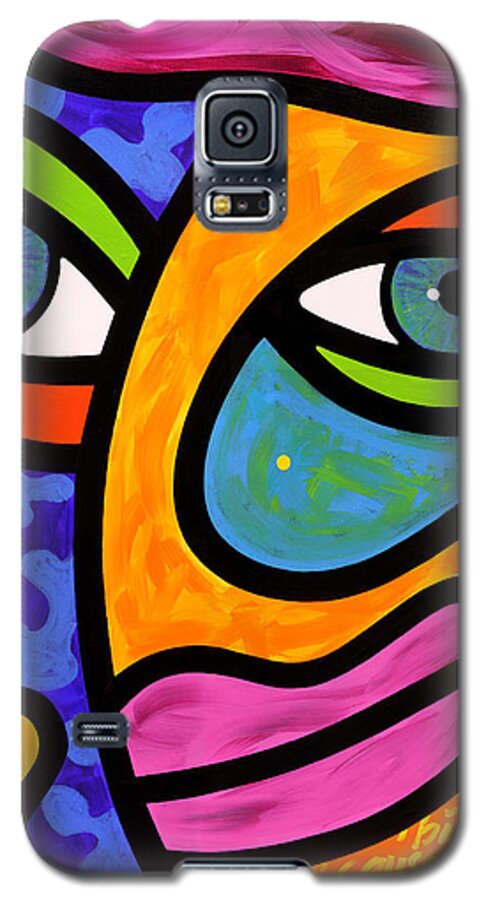 Eyes Galaxy S5 Case featuring the painting Penelope Peeples by Steven Scott