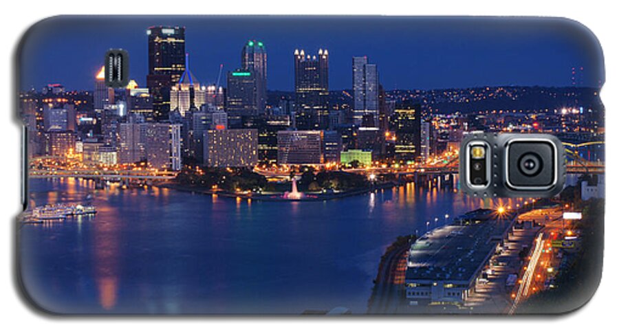 Pittsburgh Galaxy S5 Case featuring the photograph Pittsburgh in Blue by Michelle Joseph-Long