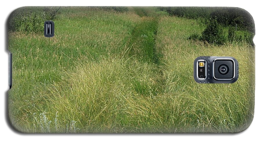 Grass Galaxy S5 Case featuring the photograph Prairie trail in high grass by Jim Sauchyn