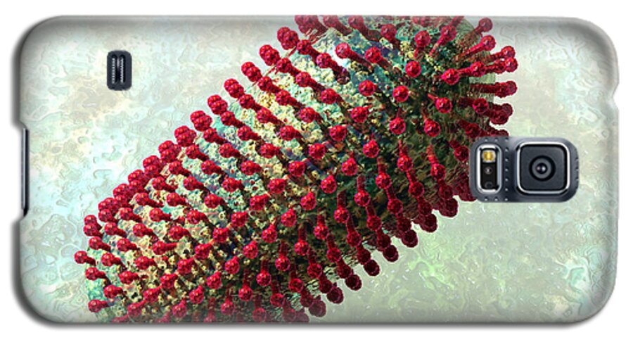 Biological Galaxy S5 Case featuring the digital art Rabies Virus 2 by Russell Kightley