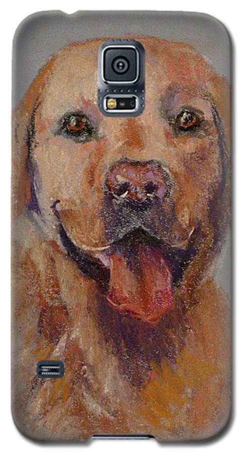Yellow Lab Galaxy S5 Case featuring the painting Rex by Carol Berning
