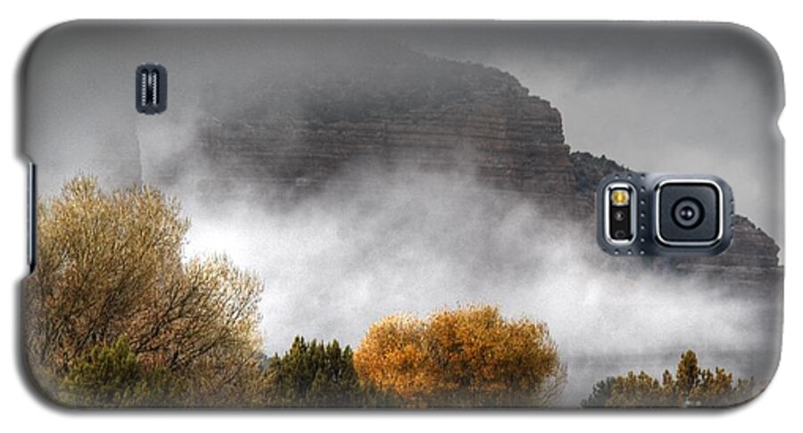 Fog Galaxy S5 Case featuring the photograph Sedona Fog by Tam Ryan