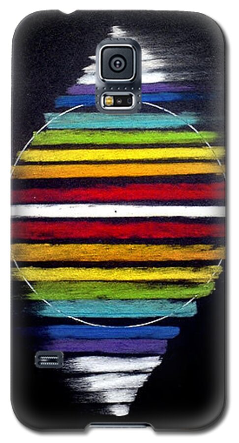 Ahonu Galaxy S5 Case featuring the painting Spinning Merkaba by AHONU Aingeal Rose
