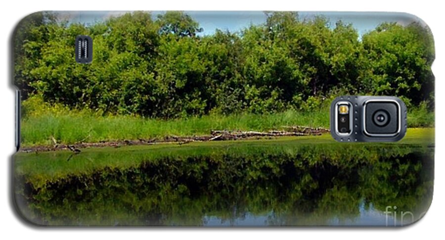 Nature Landscapes Alberta Canada Parkland Water Pond Slough Galaxy S5 Case featuring the photograph Still Water by Jim Sauchyn