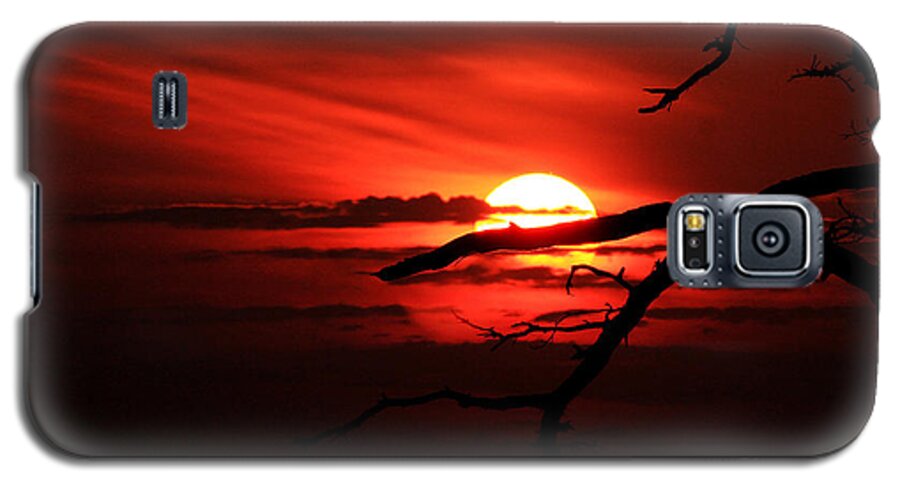 Red Skies Galaxy S5 Case featuring the photograph Sunset Zen by Ola Allen