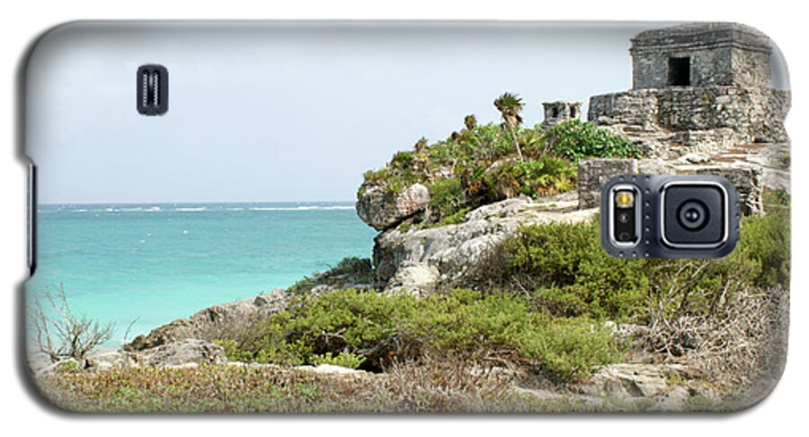 Mexico Galaxy S5 Case featuring the photograph TEMPLE OF THE WIND GOD Tulum Mexico by John Mitchell