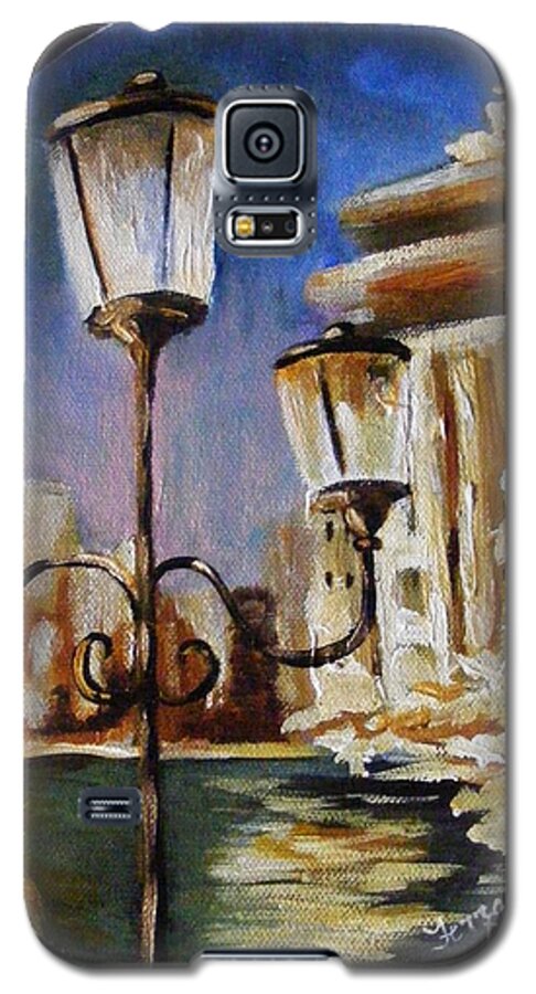 Rome Galaxy S5 Case featuring the painting Trevi Fountain by Karen Ferrand Carroll