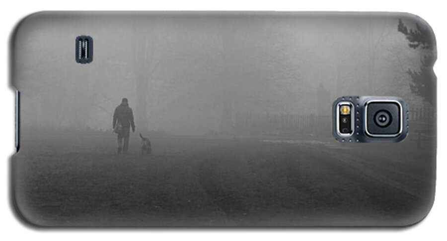 Richmond Park Galaxy S5 Case featuring the photograph Walk the Dog by Maj Seda