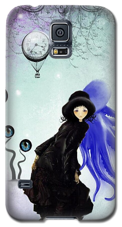 Steampunk Galaxy S5 Case featuring the digital art Watching You by Charlene Zatloukal