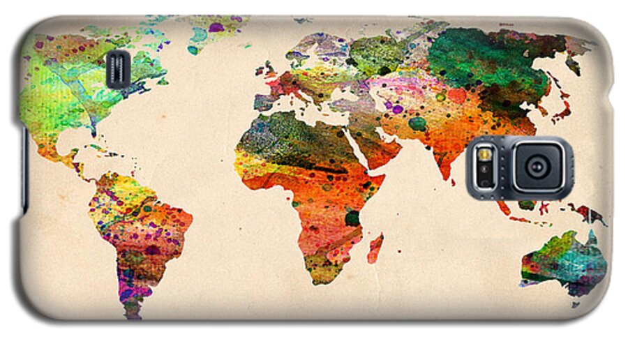 Watercolor World Map Galaxy S5 Case by Mark Ashkenazi - Fine Art America