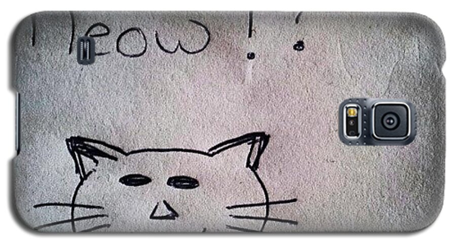 Funny Galaxy S5 Case featuring the photograph What My Room Mates Draw! #cat #drawing by Abdelrahman Alawwad
