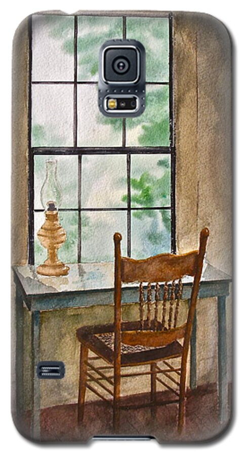 Desk Galaxy S5 Case featuring the painting Window Seat by Frank SantAgata