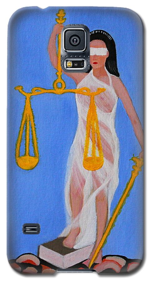  The Balance Galaxy S5 Case featuring the painting The Balance by Lorna Maza